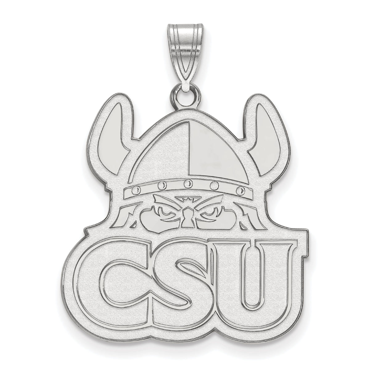 Sterling Silver LogoArt Official Licensed Collegiate Cleveland State University (CSU) XL Pendant