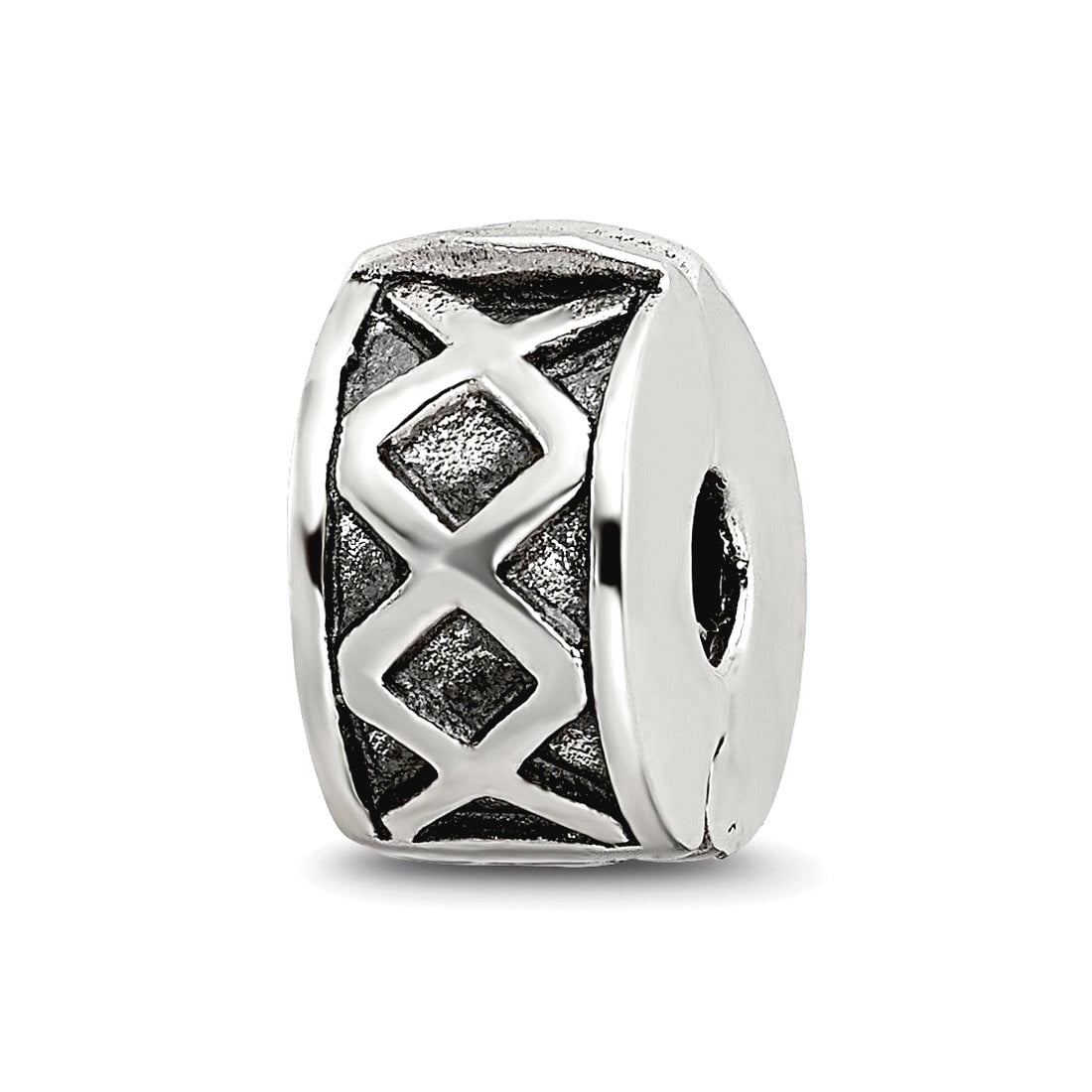 Sterling Silver Reflections Hinged X Clip Bead
