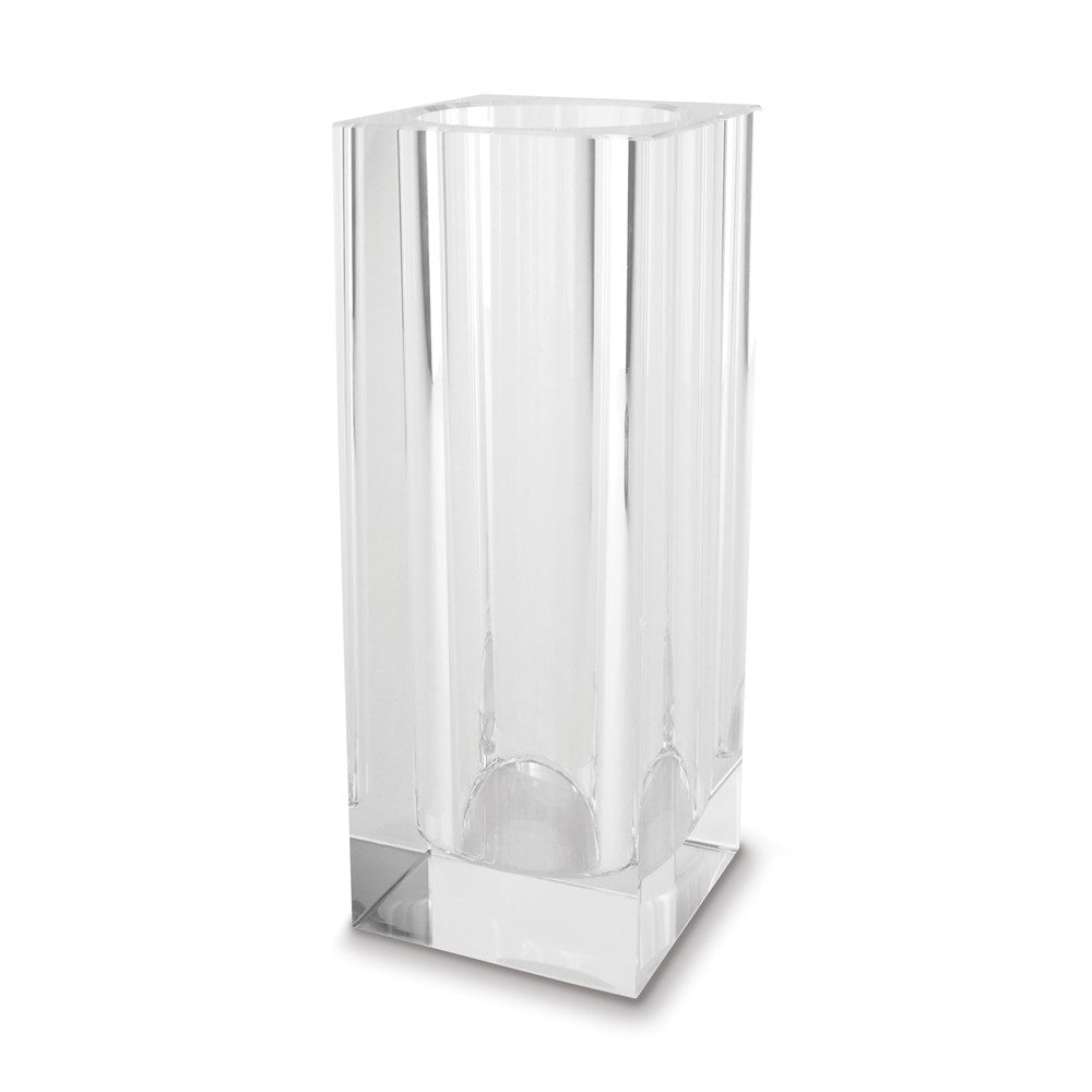 Crystal Glass Large Rectangle Block Vase