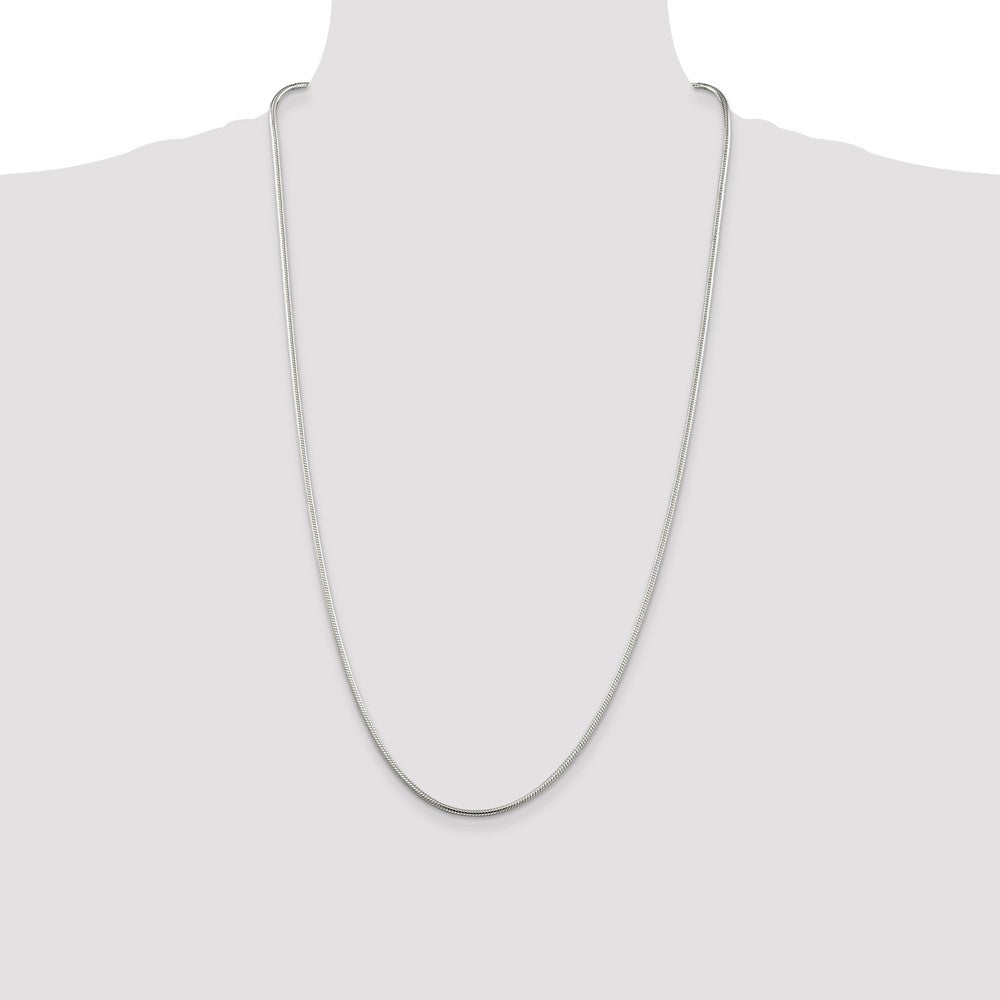 Sterling Silver 2mm Snake Chain 28 Inches