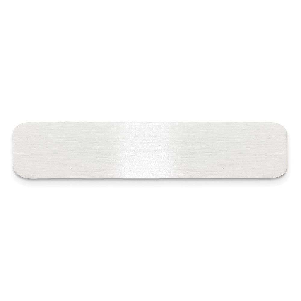 1/2 x 2 3/8 Satin Aluminum Plates-Set of 6