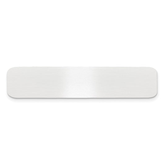 1/2 x 2 3/8 Satin Aluminum Plates-Set of 6