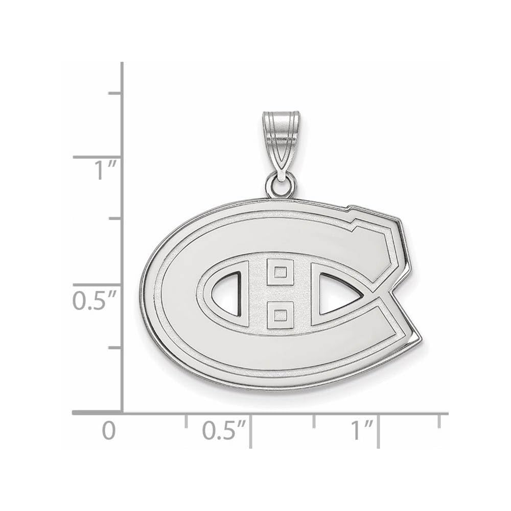 LogoArt NHL Montreal Canadiens Sterling Silver Large Pendant