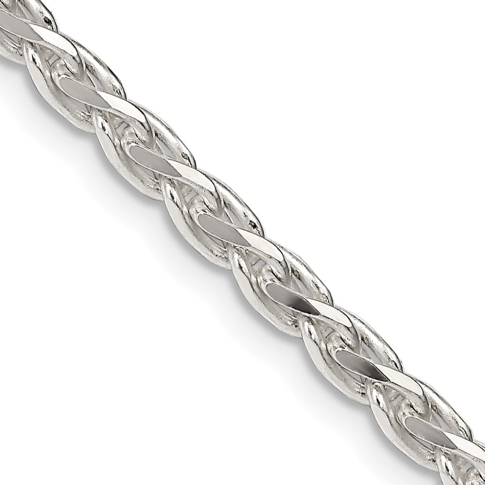 Sterling Silver 3.5mm Diamond-cut Spiga Chain 20 Inches