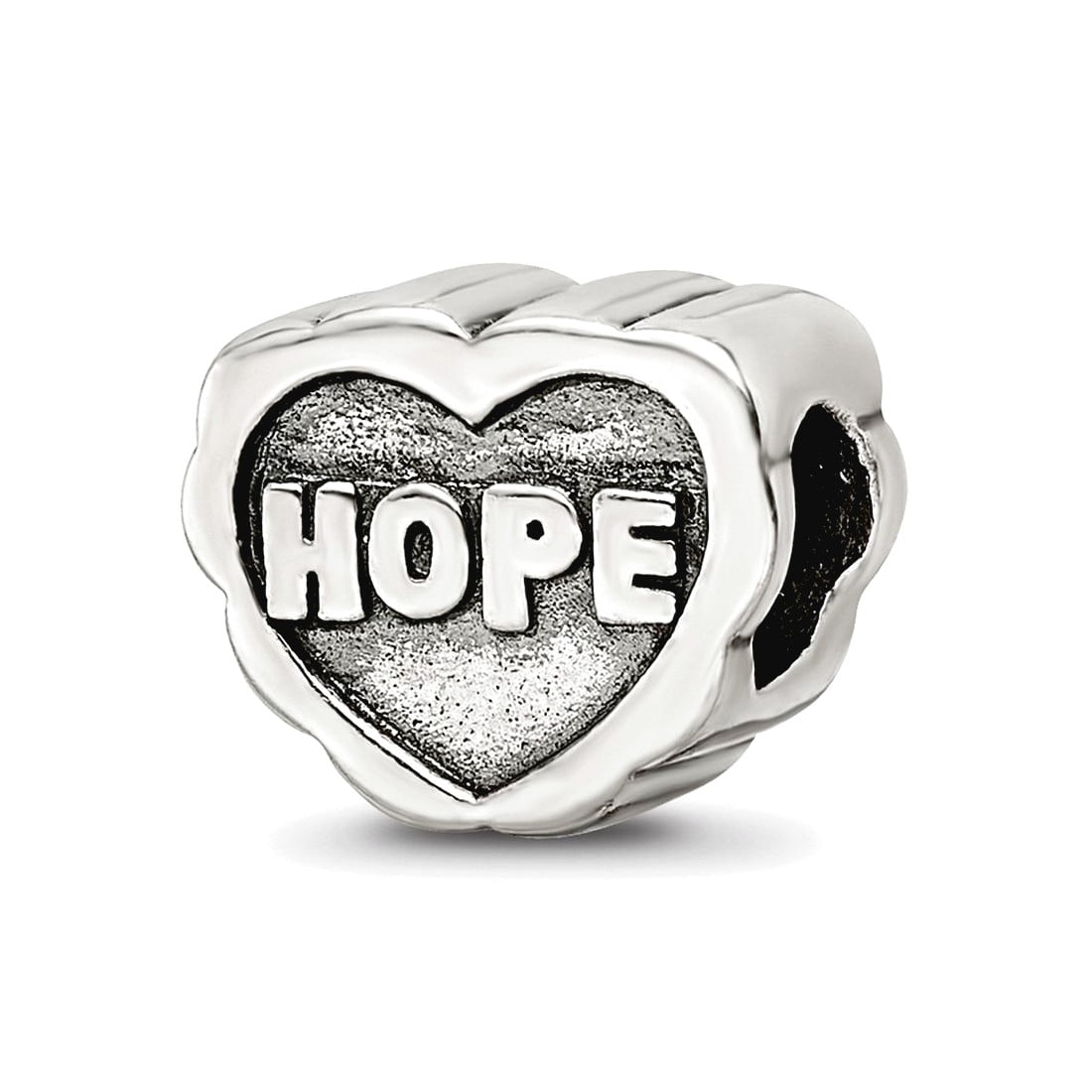 Sterling Silver Reflections Hope Heart Bead