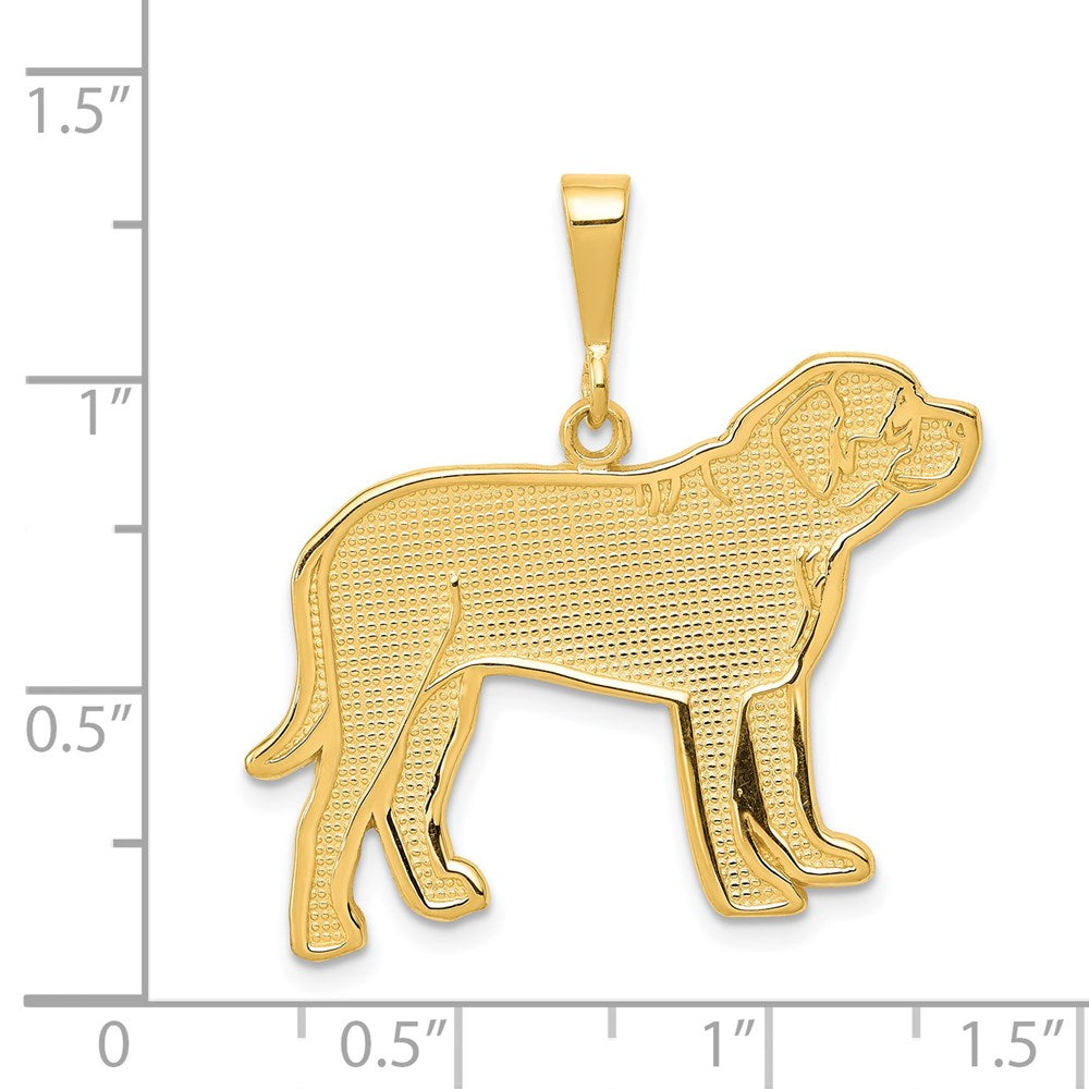 14k Mastiff Pendant Yellow Gold