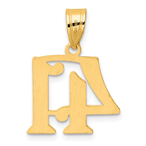 14k Polished Number 41 Pendant