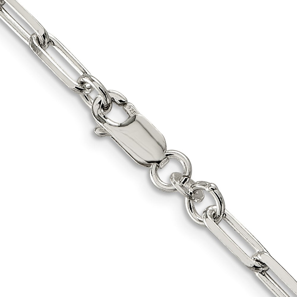 Sterling Silver 4.25mm Elongated Open Link Chain 20 Inches