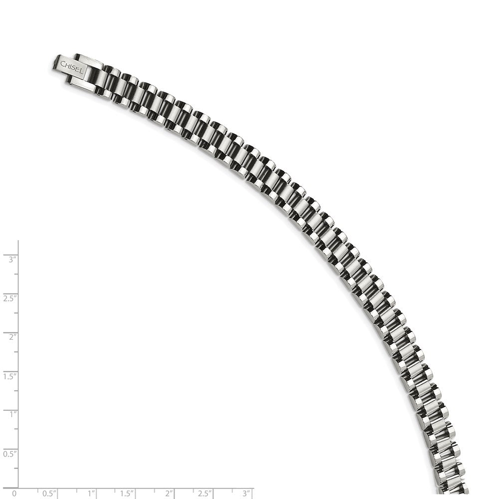 Stainless Steel Brushed and Polished 8.5in Bracelet 8.5 inches