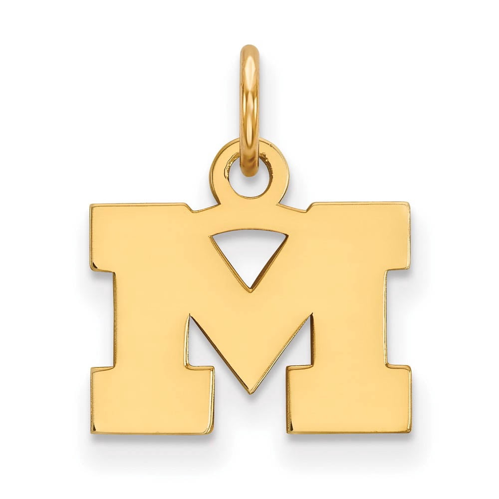 14k Gold LogoArt University of Michigan Letter M Extra Small Pendant Q-4Y001UM