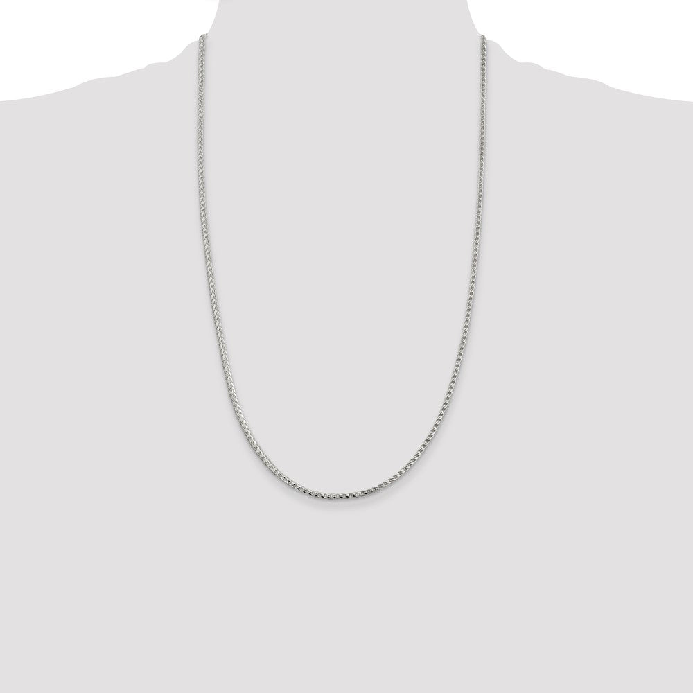 Sterling Silver 2.55mm D/C Square Franco Chain 26 Inches
