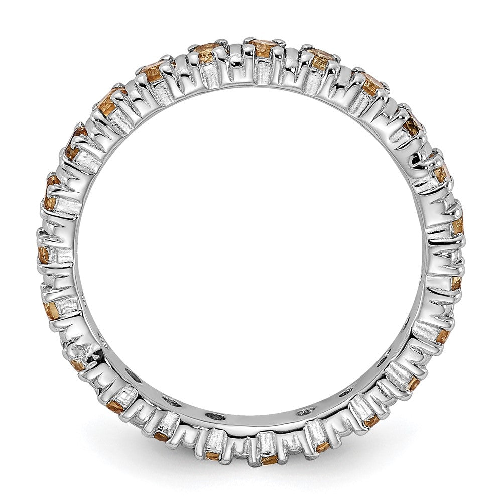 Sterling Silver Stackable Expressions Citrine Ring