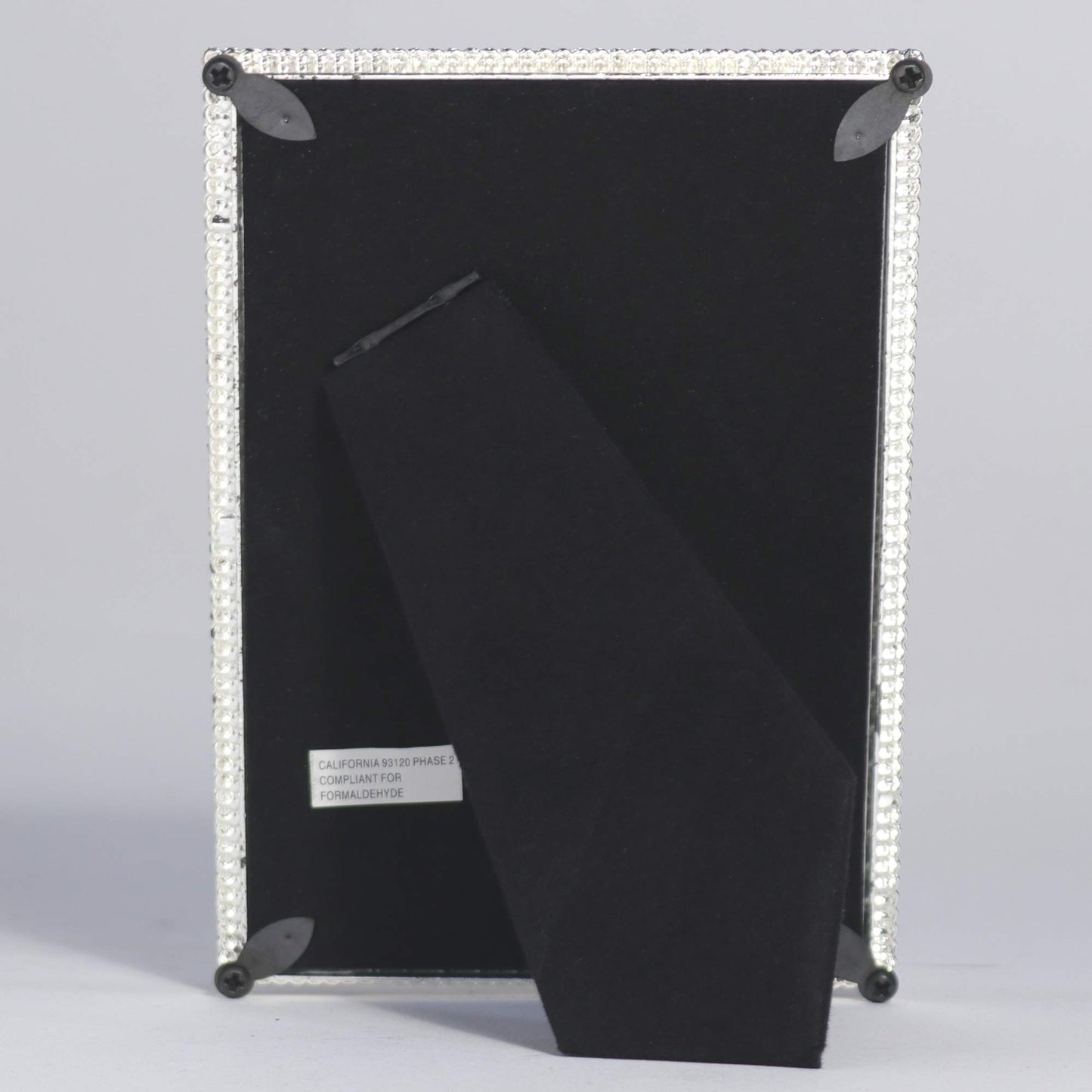 Lawrence Frames 4x6 Sarah Silver Metal Tabletop Picture Frame with Crystal