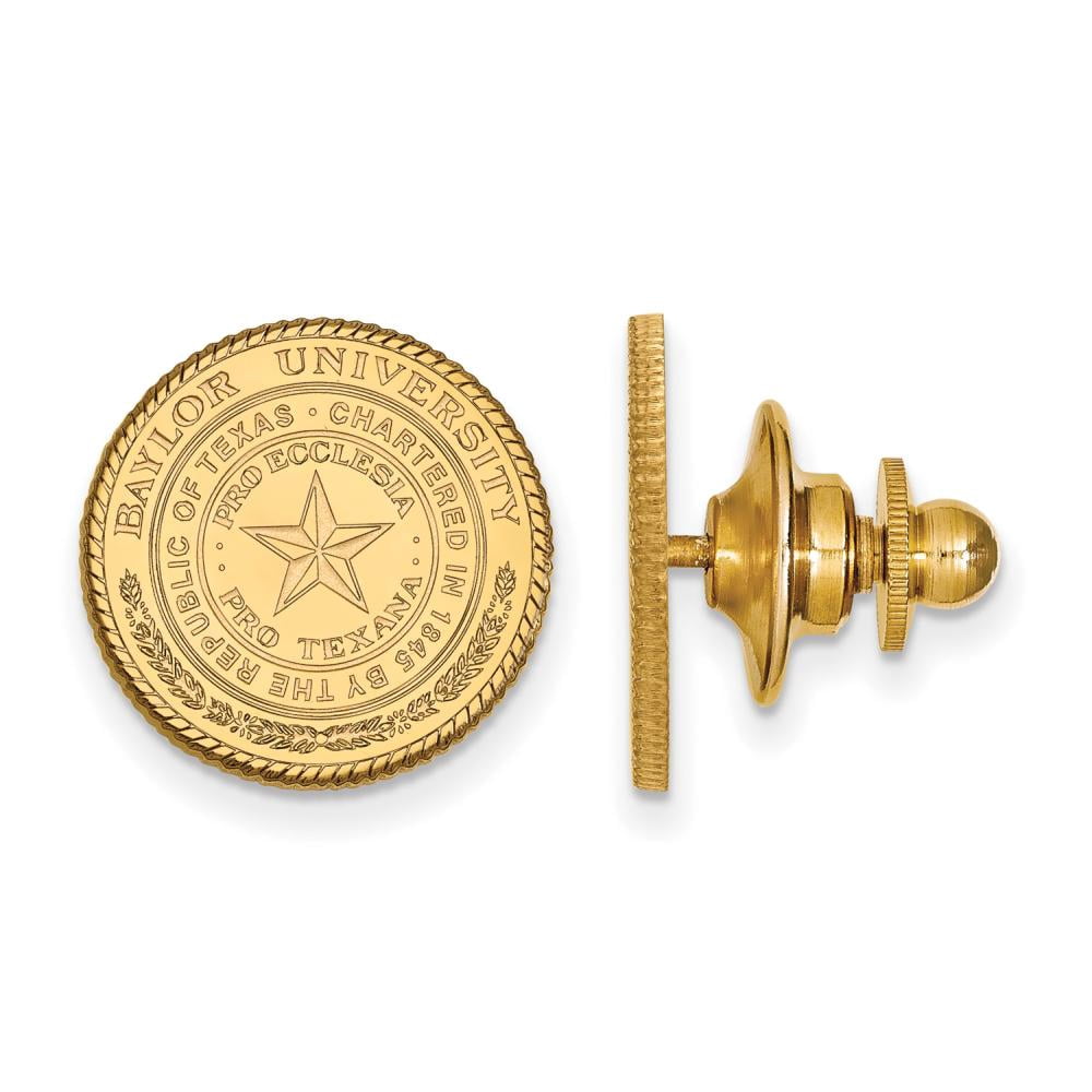 Logoart Sterling Silver Gp Baylor University Crest Lapel Pin