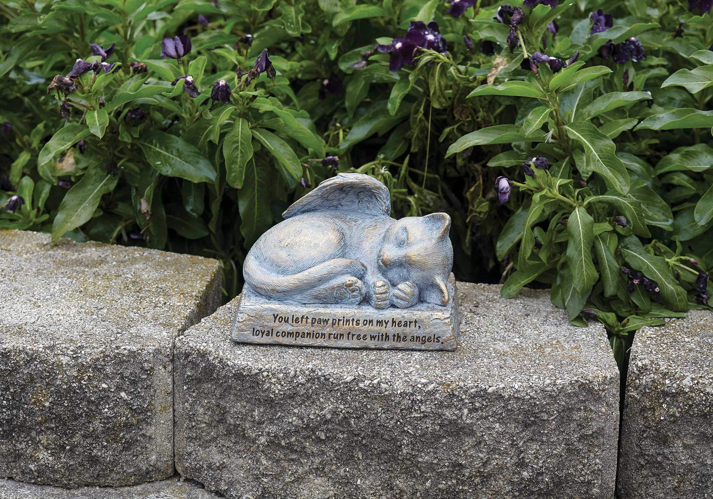 Home & Garden Cat With Wings Polyresin Statue Bereavement 12879