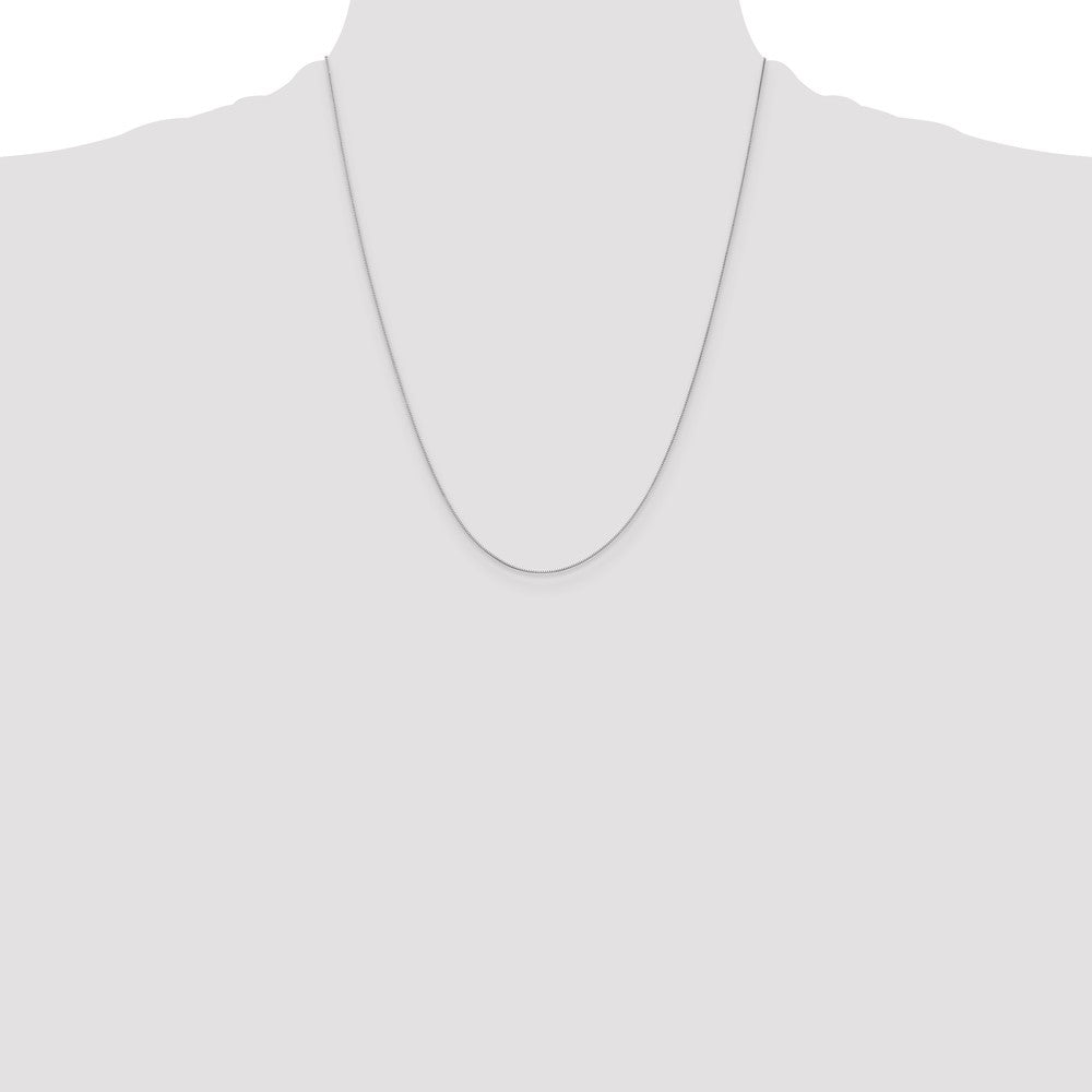 10k White Gold .5mm Baby Box Chain