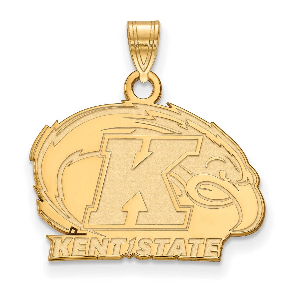 14k Gold Plated Silver Kent State Small Logo Pendant