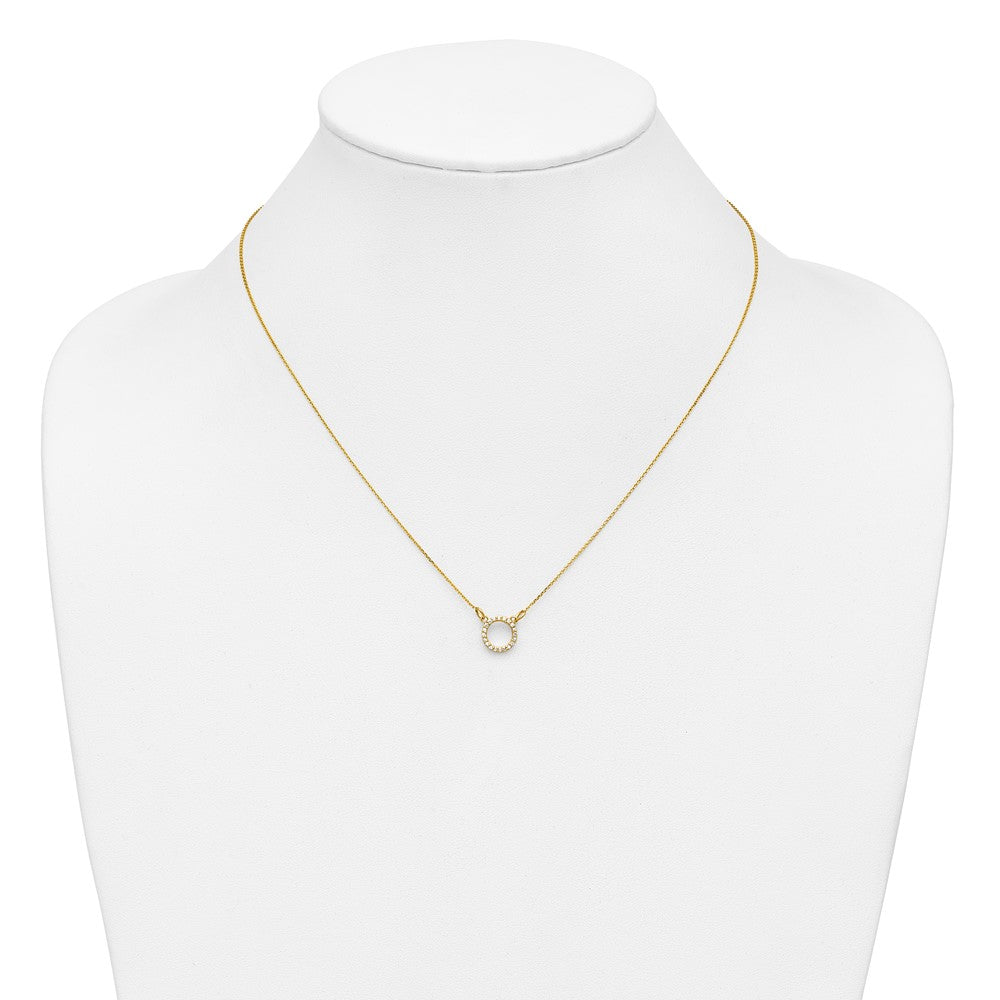 10k Diamond Open Circle Necklace