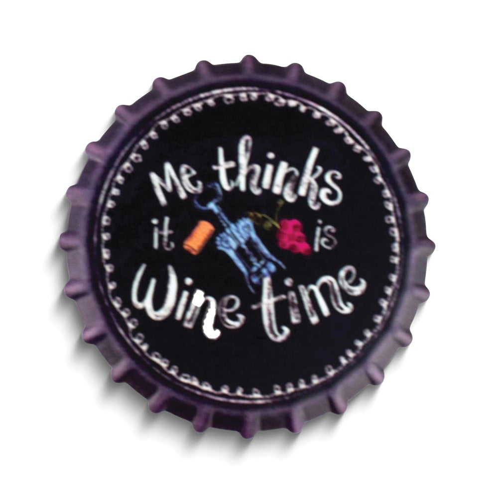 Set of 4 ME THINKS IT IS WINE TIME Resin Coasters QGM22634