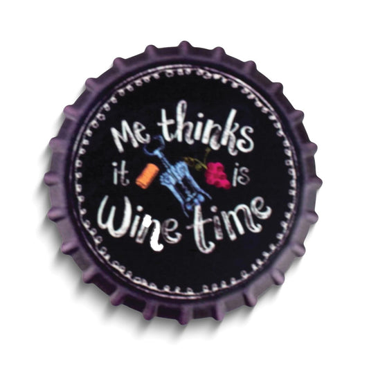 Set of 4 ME THINKS IT IS WINE TIME Resin Coasters QGM22634