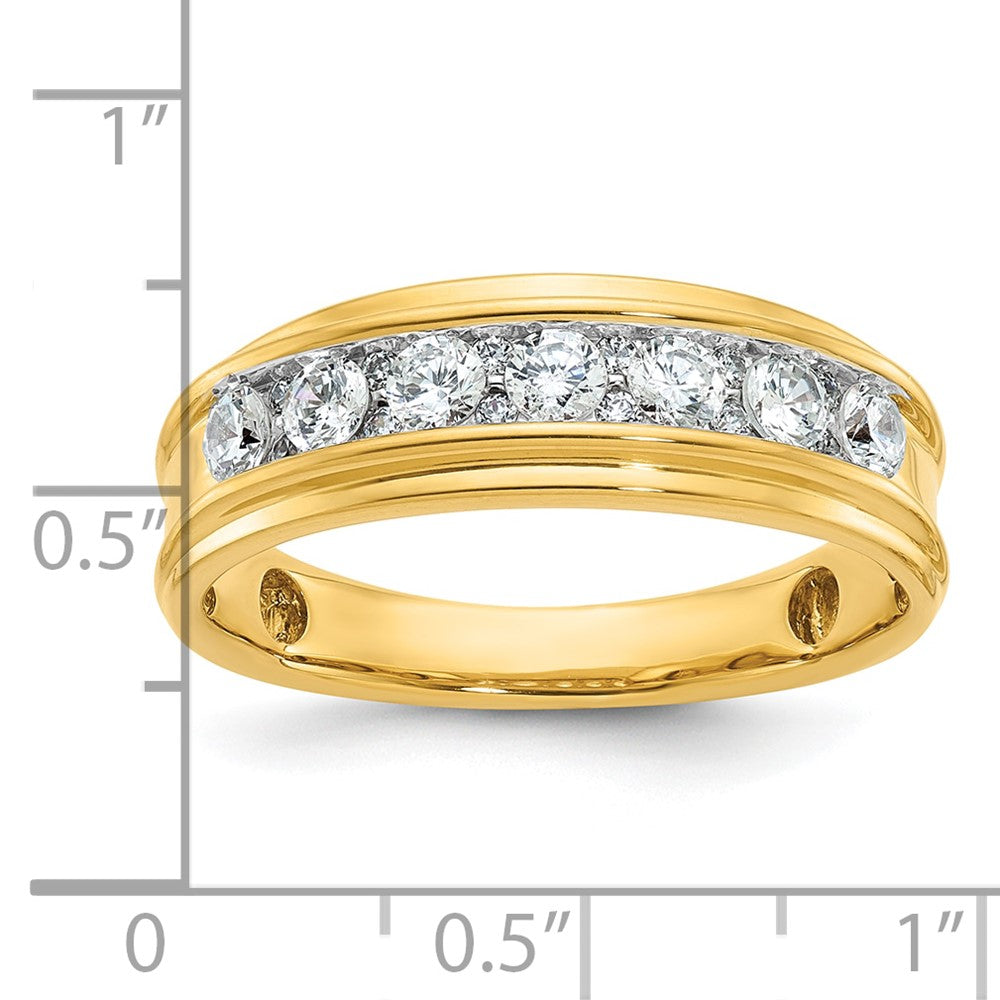 IBGoodman 14k Men's Polished 7/8 Carat AA Quality Diamond Ring