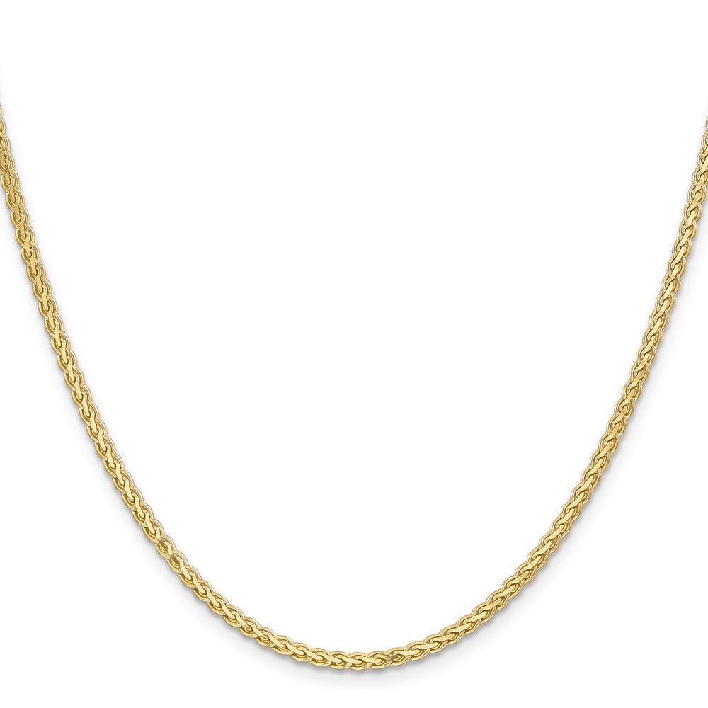 14K 18 inch 2.4mm Flat Wheat with Lobster Clasp Chain
