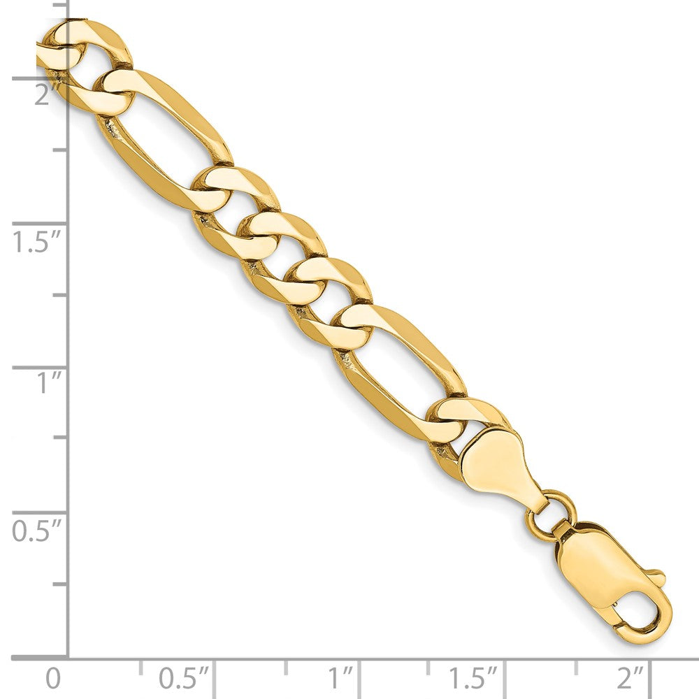 10K 7mm Flat Figaro Chain