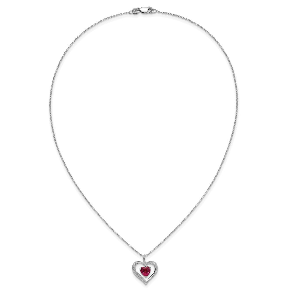 SS Created Ruby & Diamond Pend