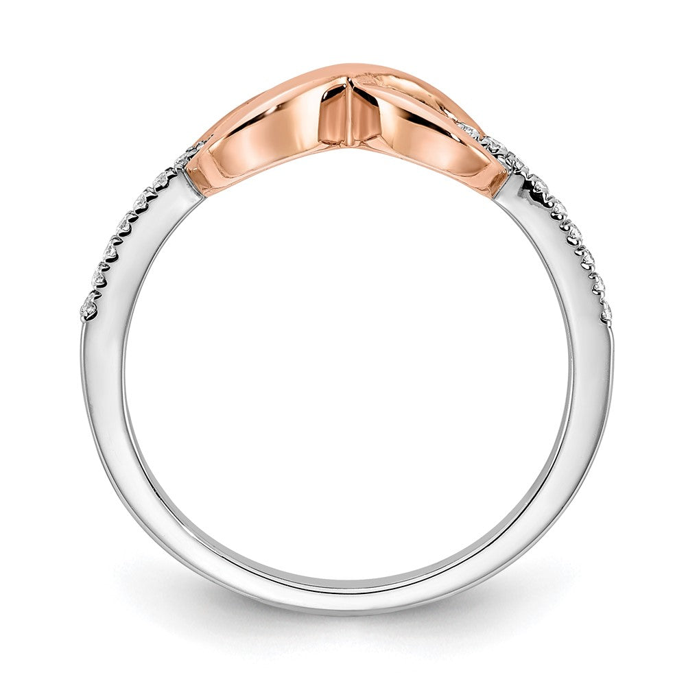 10K WG Shank, RG Infinity Dia Ring Rd 22 -1.05mm - Mel:S33