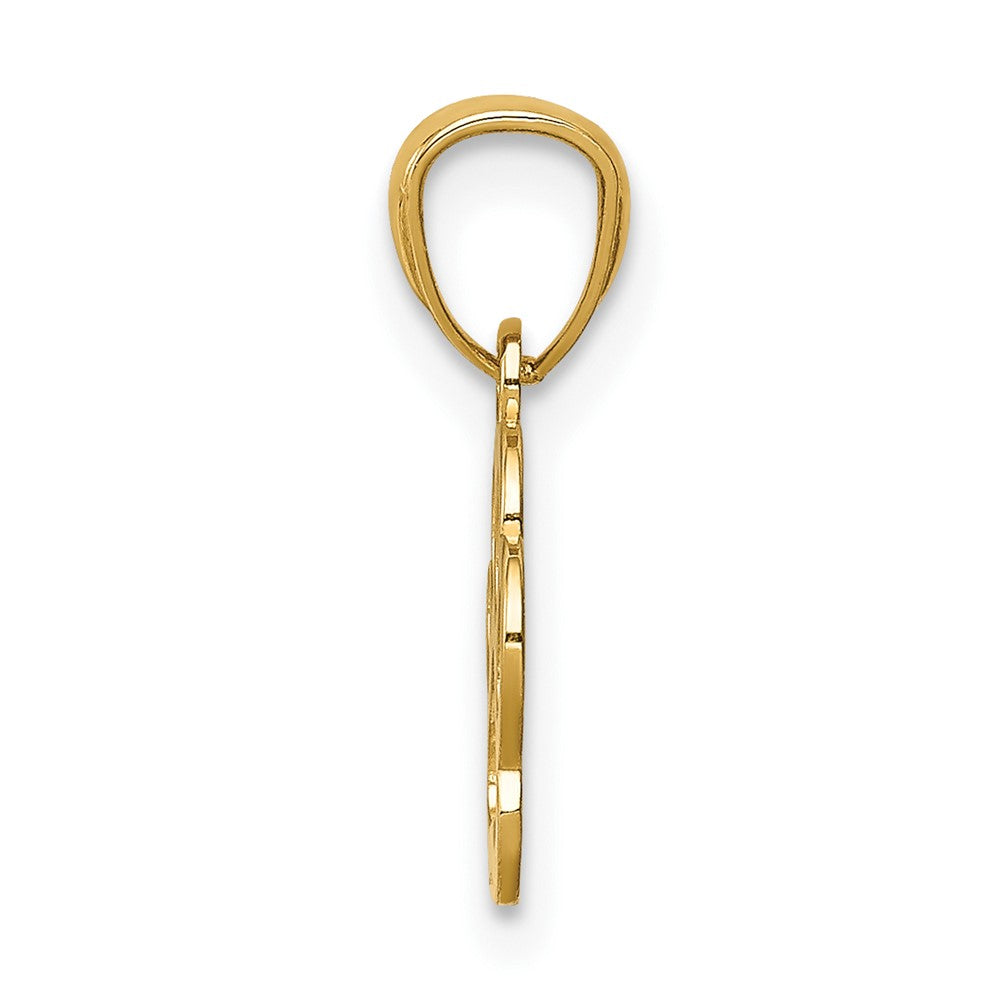 14K Dog Paw Pendant Yellow Gold