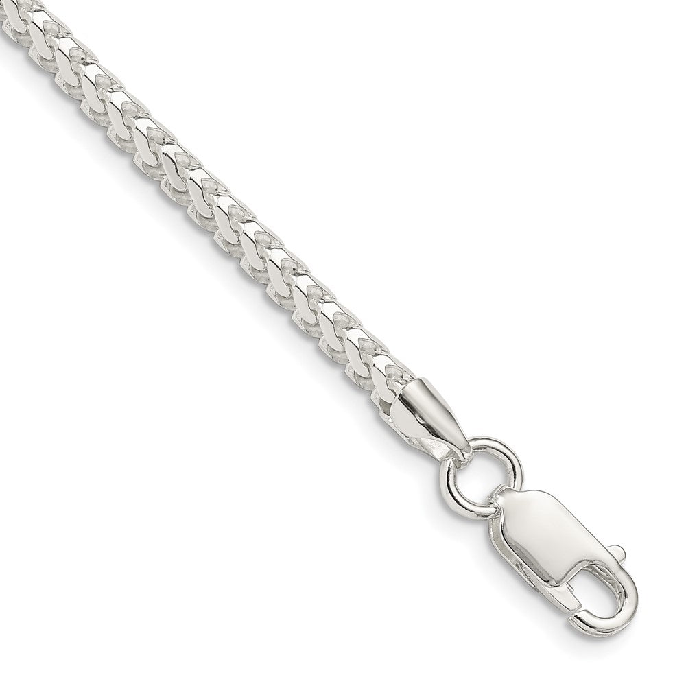 Sterling Silver 3.1mm D/C Square Franco Chain 7 inches