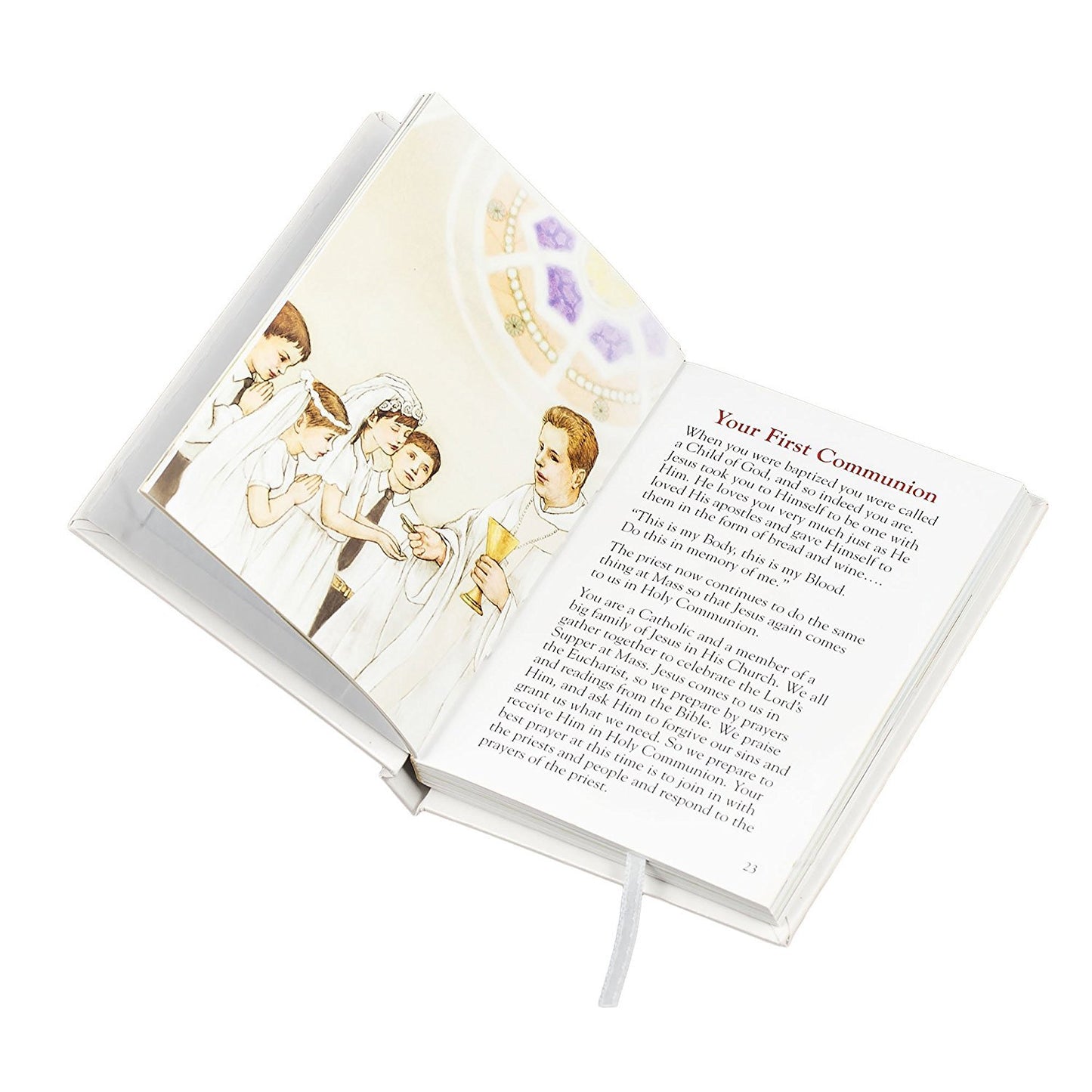 5 Piece Girl Communion Set Rosary Box Book Pin Scapular