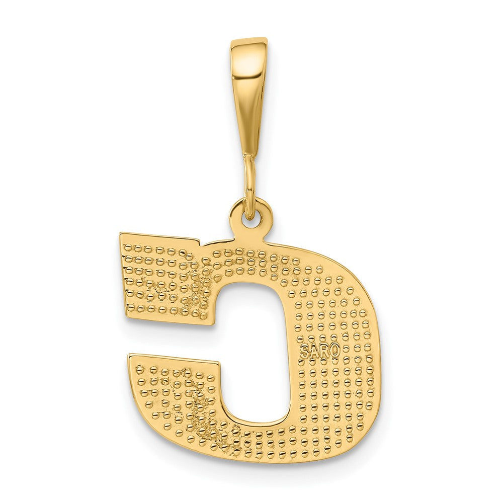 10k Initial C Pendant