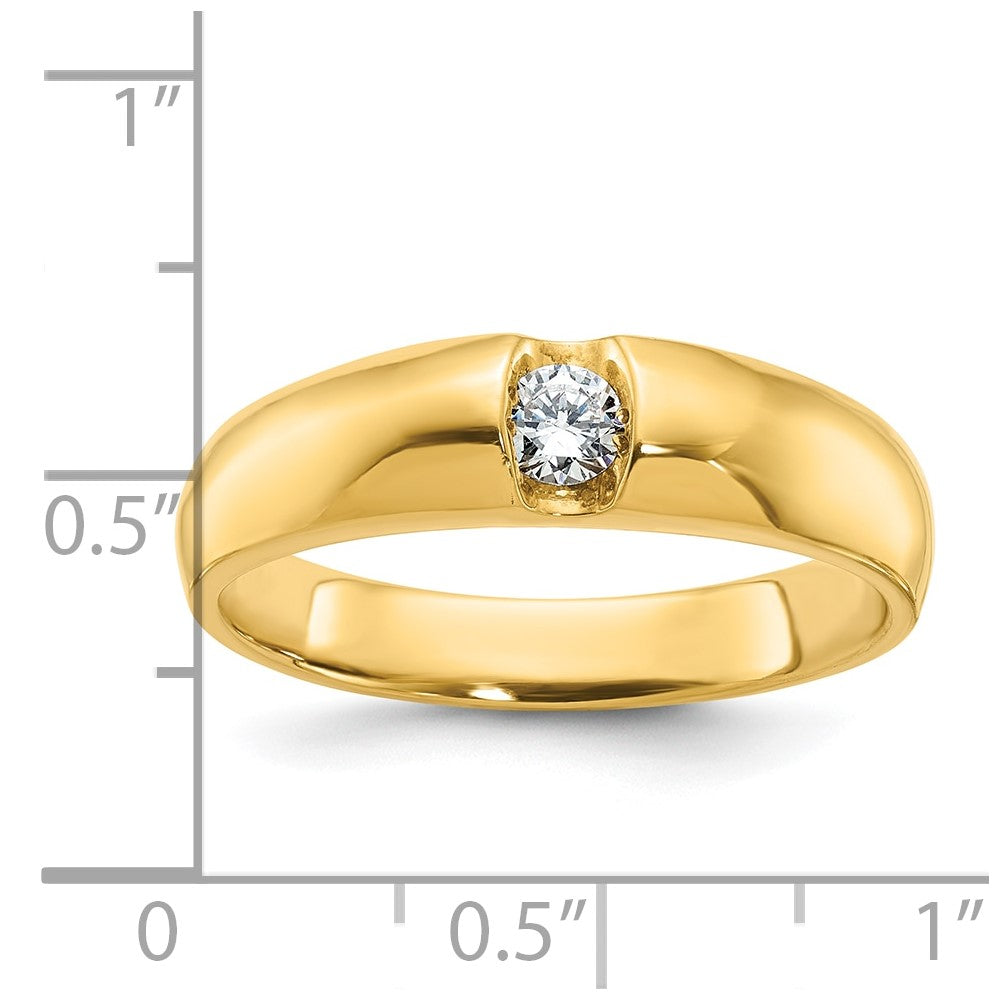 14k IBGoodman Men's 1/5 carat Diamond Complete Ring