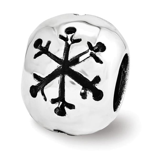 Sterling Silver Reflections Cutout Snowflake Bead