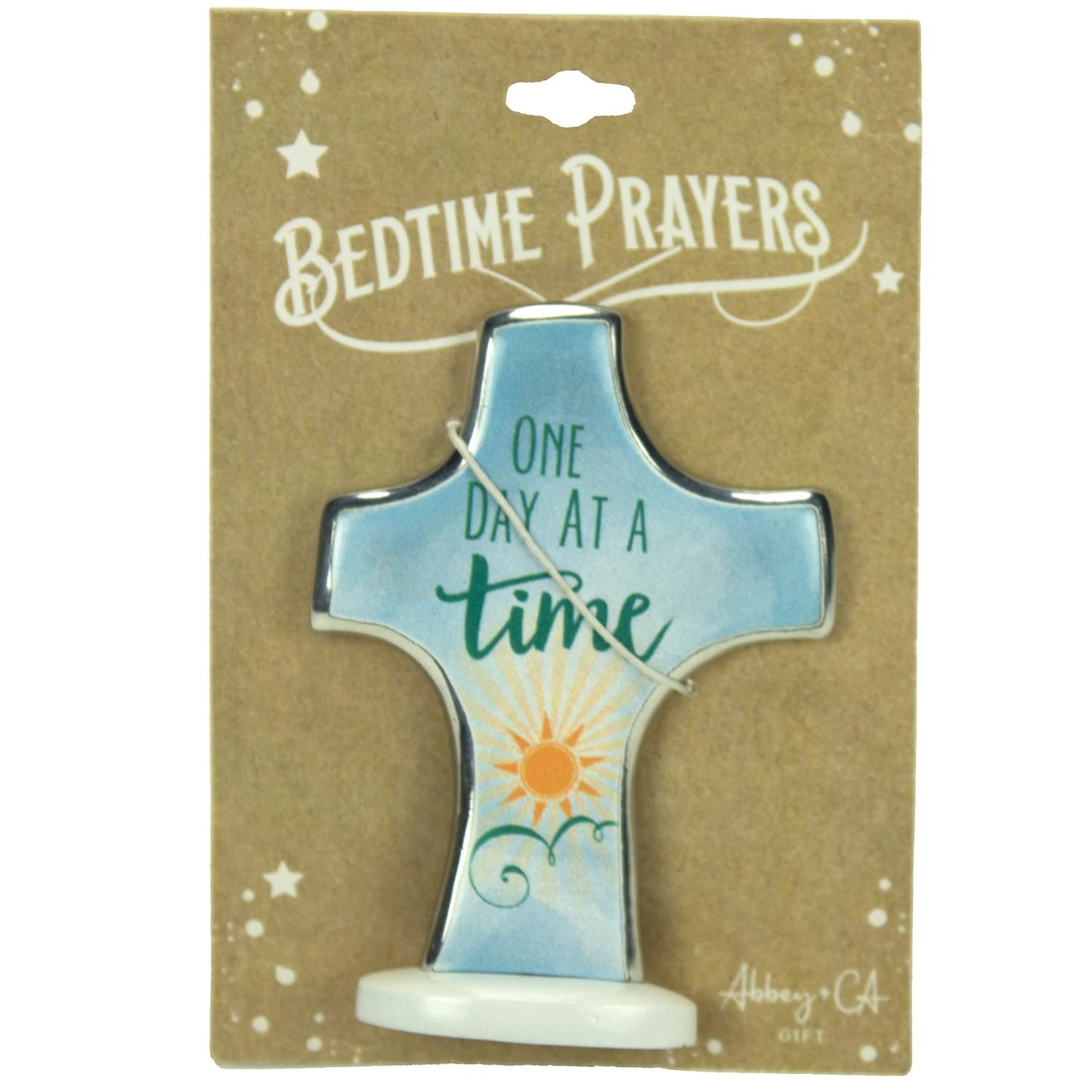Abbey & CA Gift One Day at A Time Small Artmetal Standing Cross