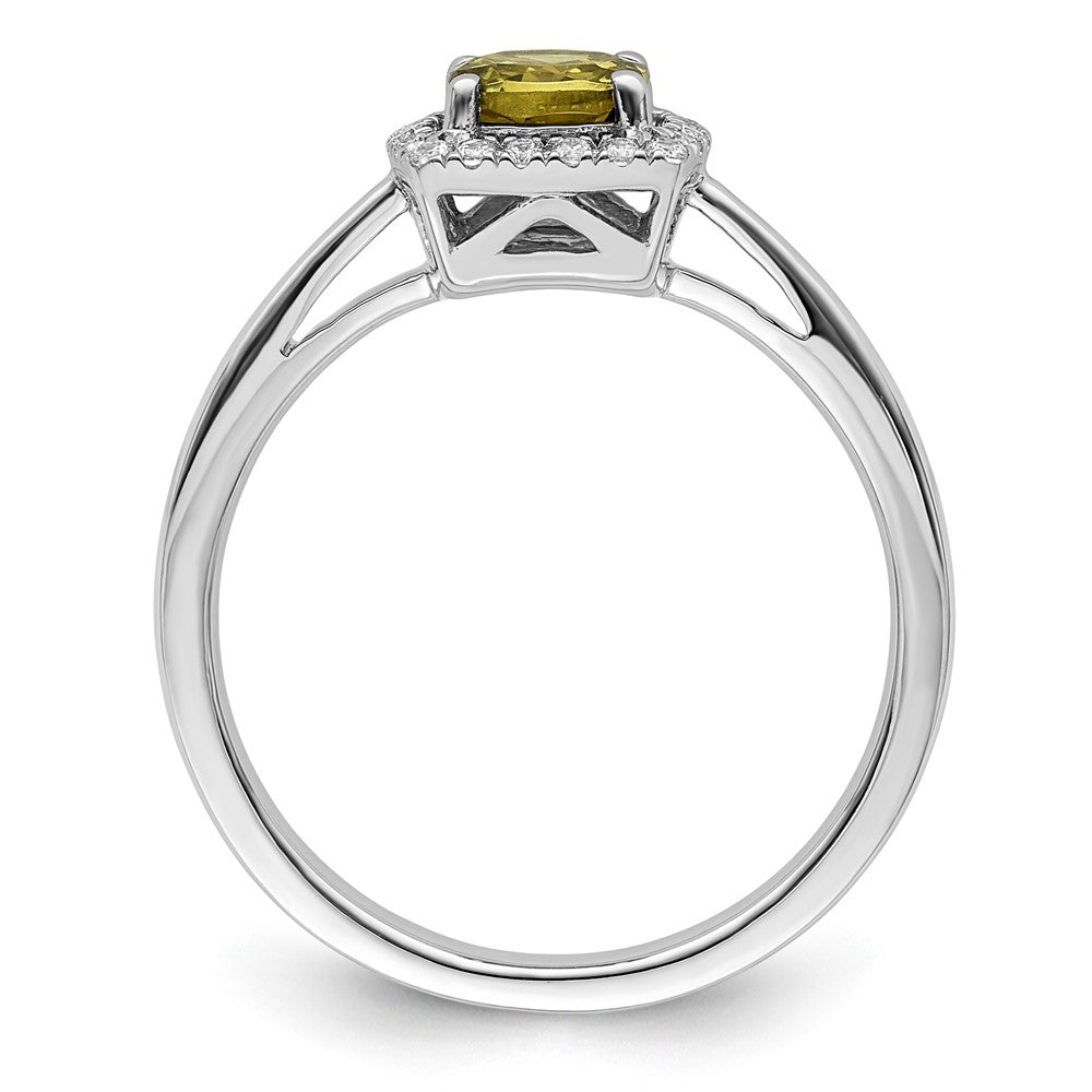 10kw ANT Peridot and Diamond Ring