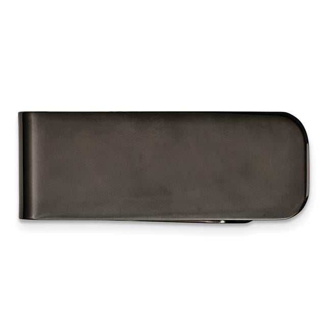 Primal Steel Stainless Steel Polished Black IP-Plated Money Clip