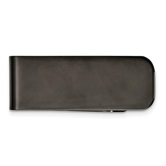 Primal Steel Stainless Steel Polished Black IP-Plated Money Clip