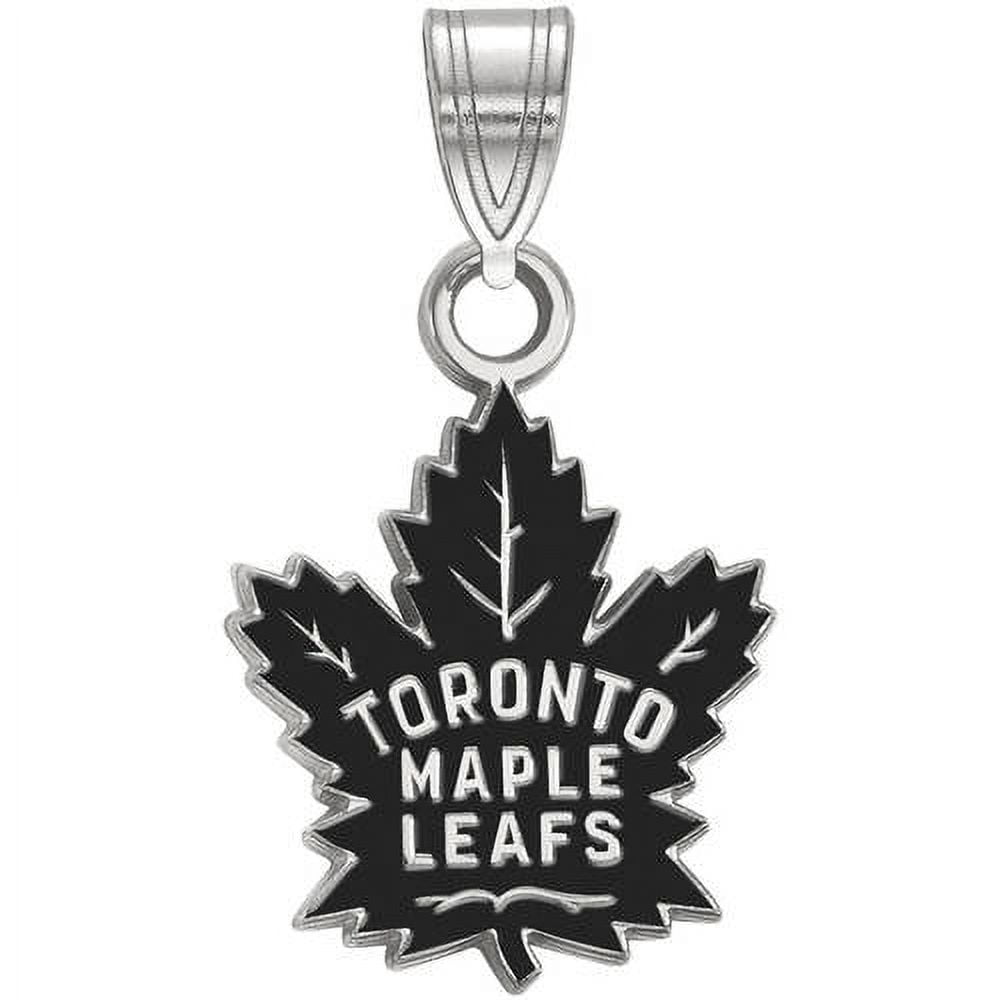 LogoArt NHL Toronto Maple Leafs Sterling Silver Small Enamel Pendant