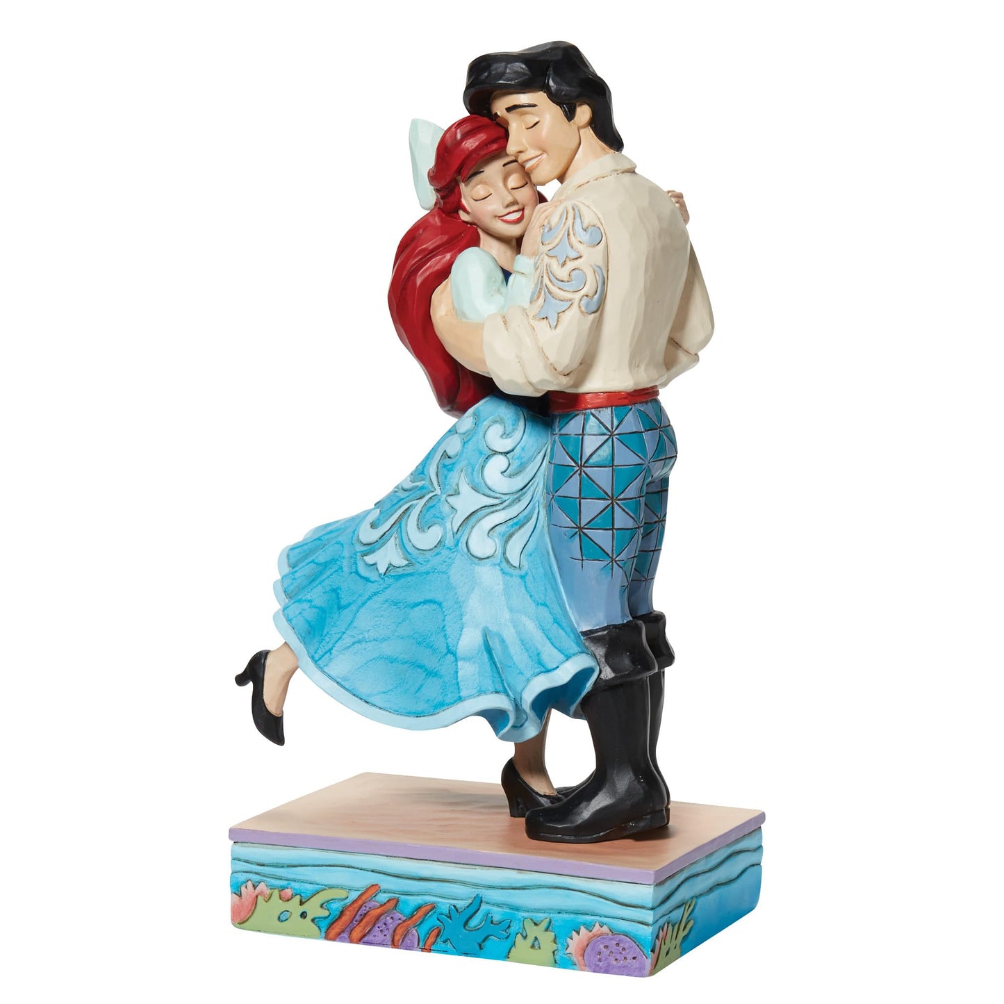 Jim Shore Two Worlds United - One Figurine 7.5 Inch, Resin - Little Mermaid Ariel & Eric Love 6013070