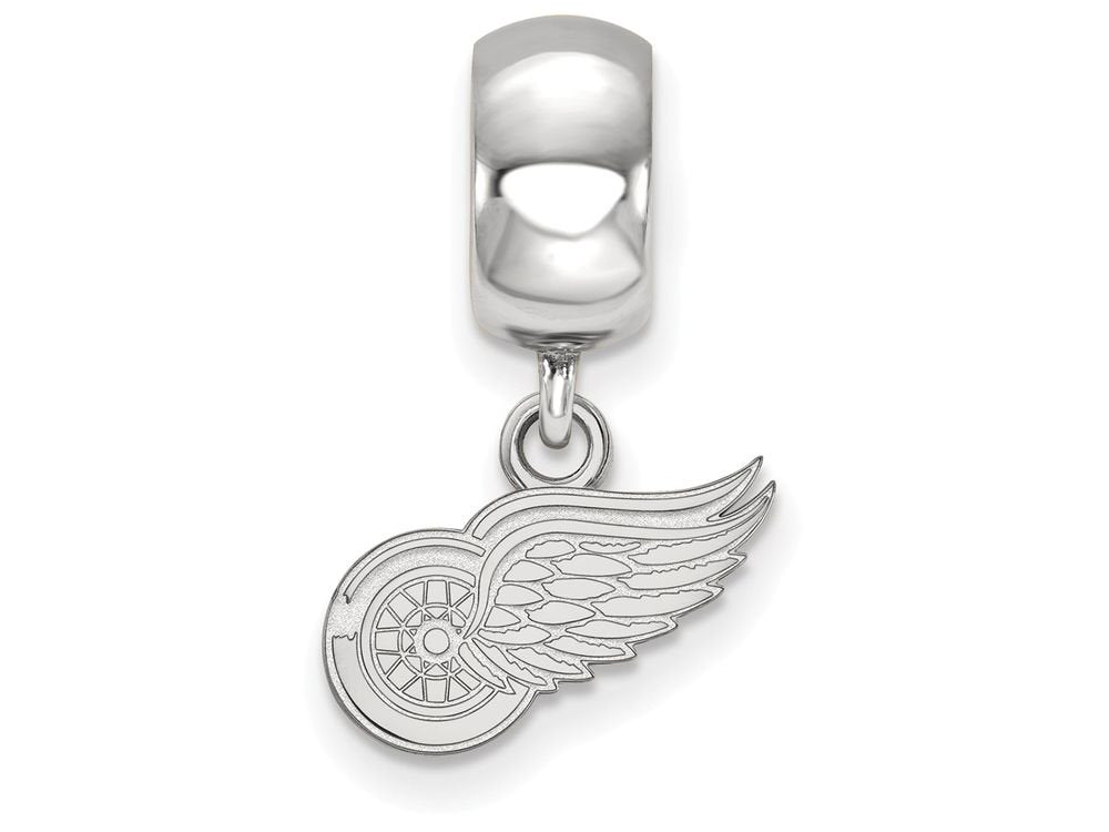 LogoArt SS030RWI Sterling Silver NHL Detroit Red Wings Dangle Bead Charm, Extra Small