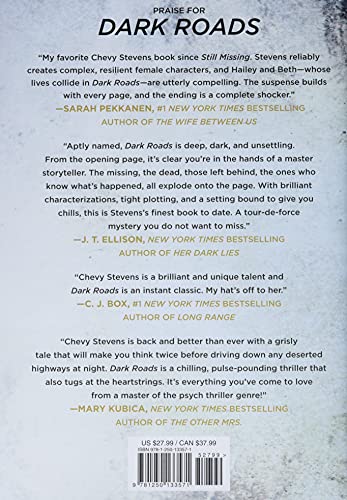 Dark Roads: A Novel [Hardcover] Stevens, Chevy