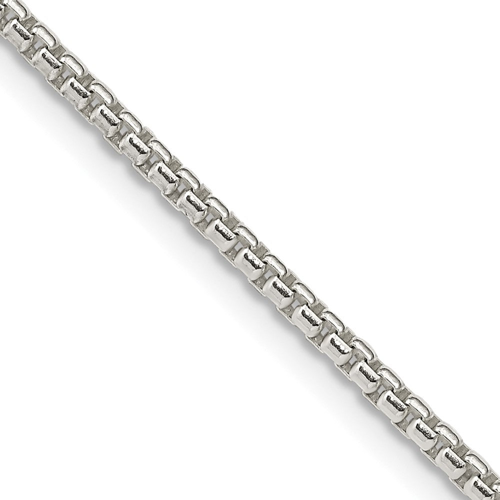 Sterling Silver 2mm Round Box Chain 26 Inches