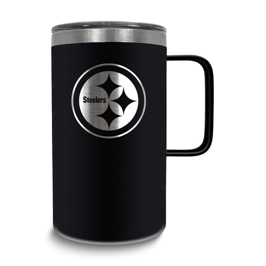 NFL Pittsburgh Steelers Stainless Steel 18 oz. Hustle Mug with Lid