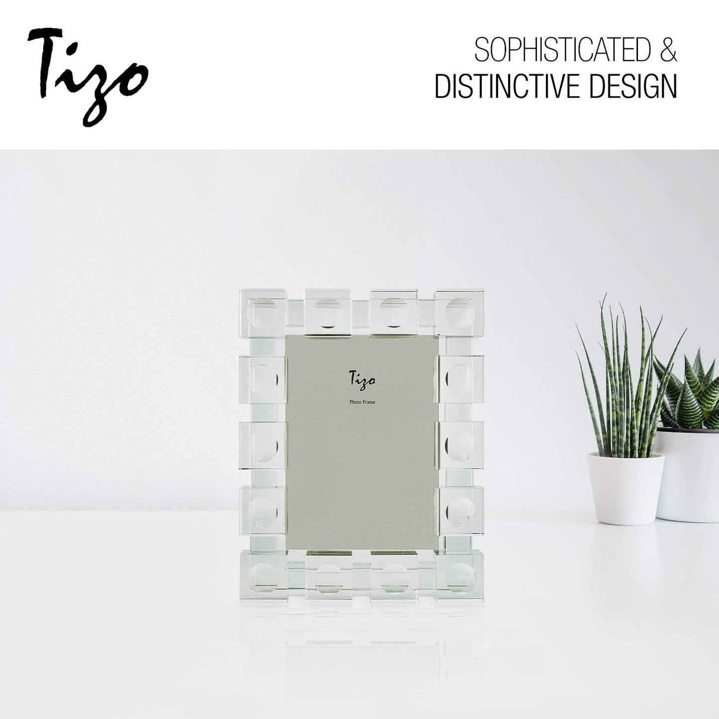 Crystal Glass 4x6 Cube Frame QGM22505