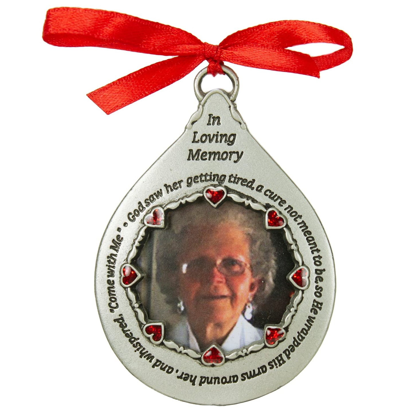 Cathedral Art 'In Loving Memory' Frame for Women - Teardrop Ornament, 2-3/4-Inch