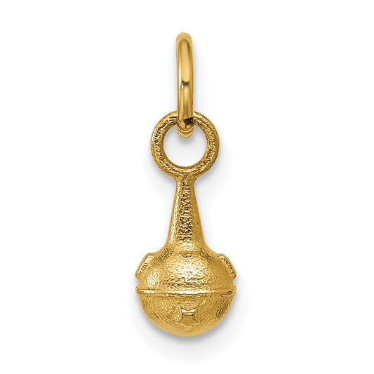 14K Polished Baby Rattle Pendant