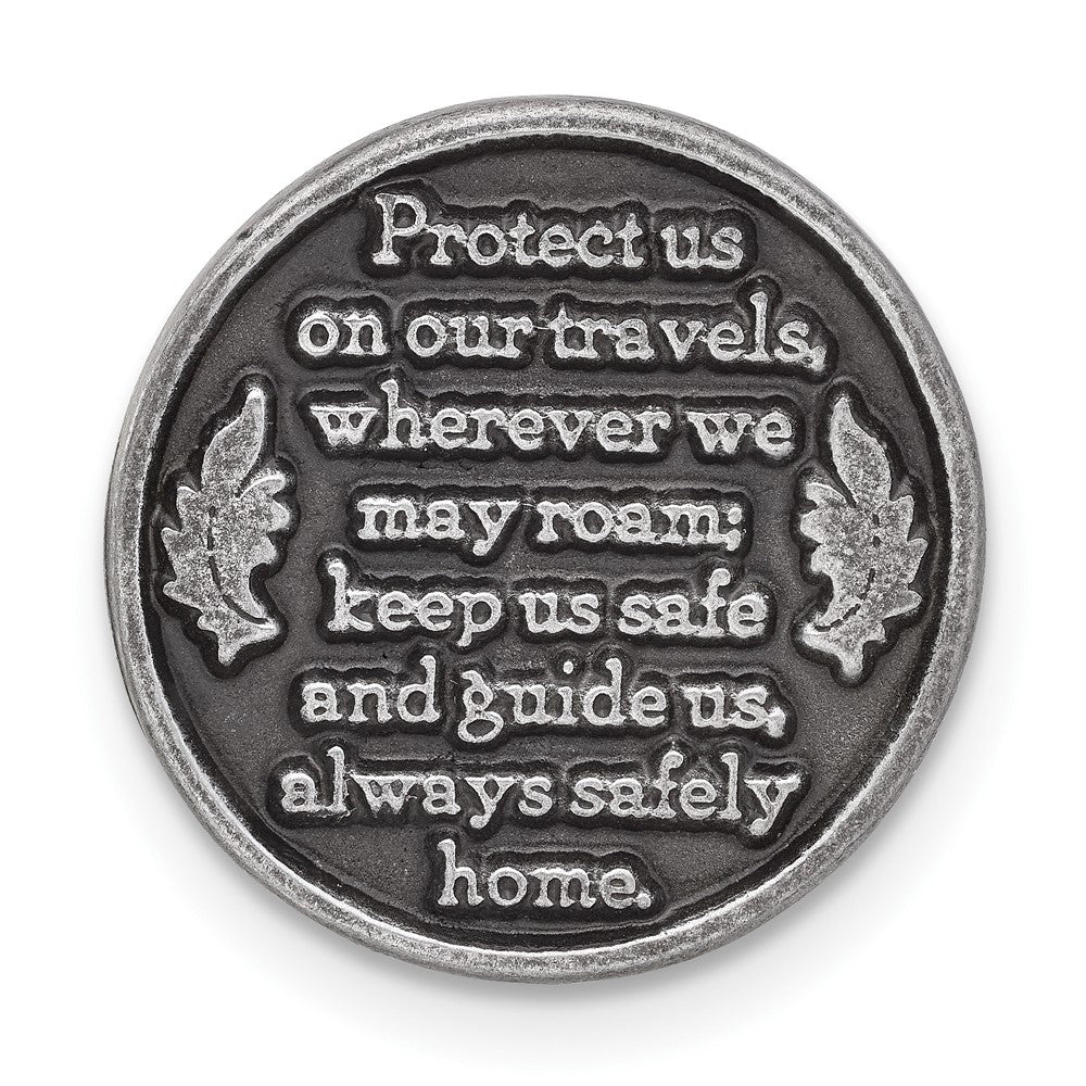 St Christopher Poem Pewter Finish Pocket Token