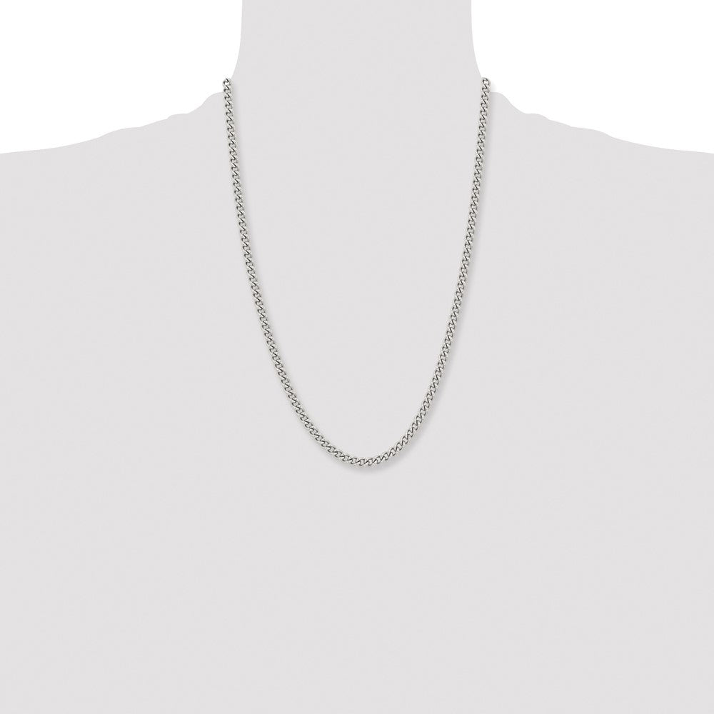 Stainless Steel Polished 5.3mm 24in Round Curb Chain